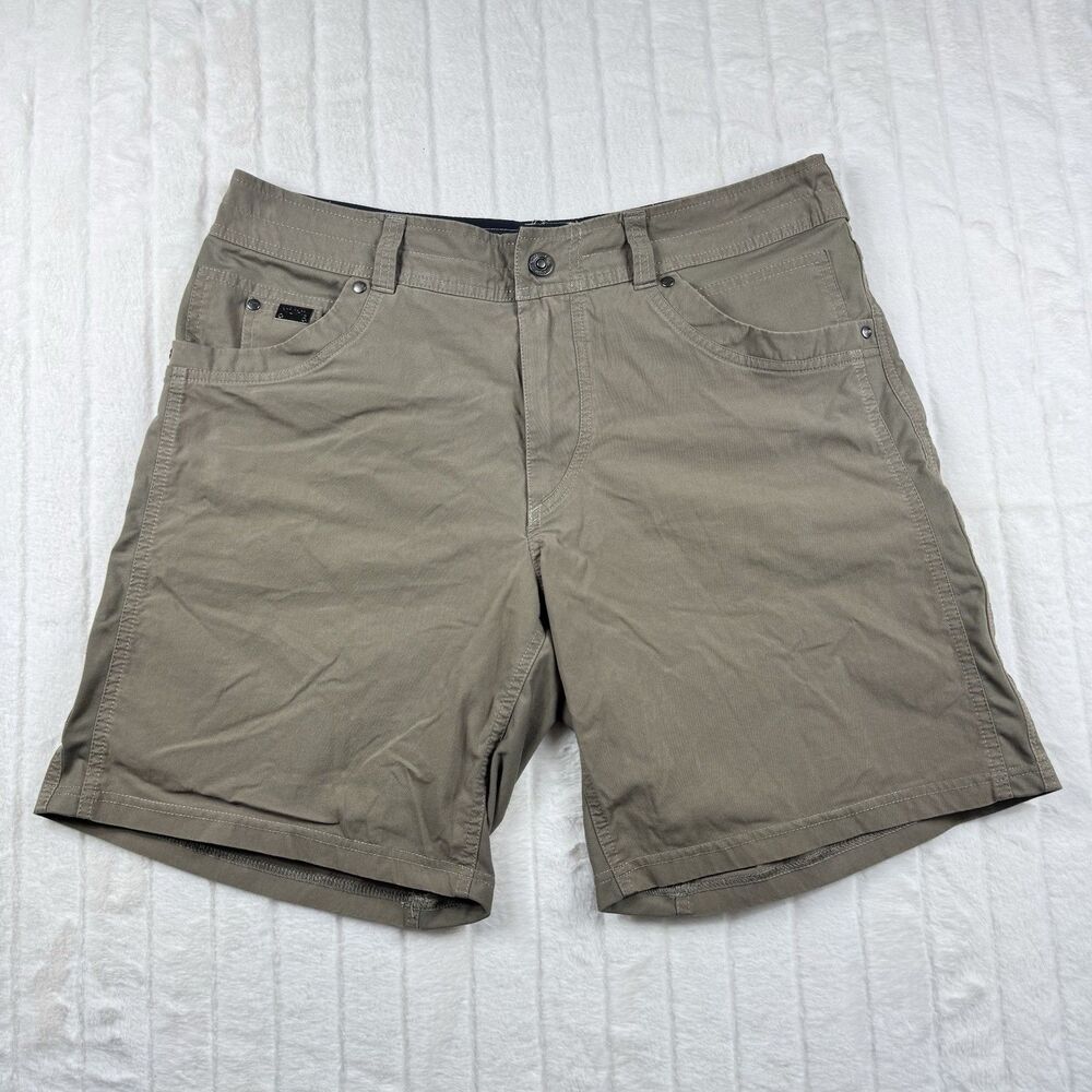 KUHL Radikl Shorts Men's 35x8* Brown Outdoor Hiking Sports Stretch Comfort Cargo
